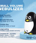 Kid Friendly Penguin Nebulizer Kit With Portable Compressor For Easy Breathing Pediatric Aerosol Nebulizer System Quiet Durable
