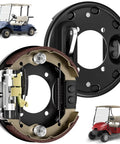 Rear Driver And Passenger Side Brake Cluster With Shoes Beefy Easy Install for EZGO TXT and Yamaha carts, visible components.
