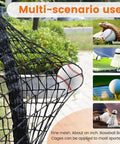 Portable Baseball And Softball Batting Cage For Backyard Practice with enclosed net showing multi-sport uses.