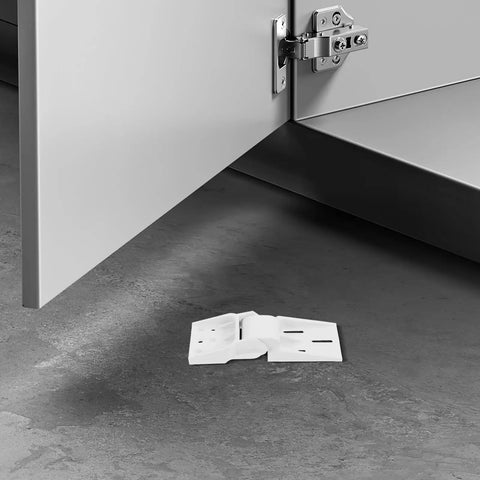 Heavy Duty Chest Freezer Hinge With Latch Design And Foldable Plastic Construction hidden by cabinet door on concrete floor