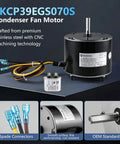 Super Tough One Quarter HP Condenser Fan Motor Replacement For Air Conditioning Units 1100 RPM 208 To 230 VAC with spade connectors.
