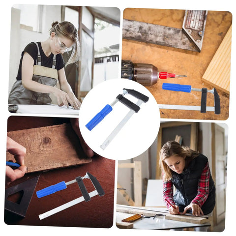 4 Pack Woodworking Clamps Set Durable Quick Fixing Clamps For Woodworking Projects Non Slip Plastic Handles With Side Protection Pads Easy To Use For Craftsmen And DIY Repairs