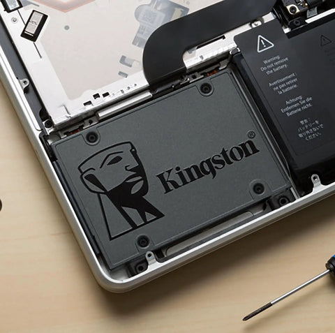240GB A400 SATA III 2.5 Inch Internal SSD Upgrade for PC and Laptop - Faster Boot Times, Snappier File Load, More Reliable Performance, Ideal HDD Replacement installed in a laptop