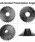 7 Speed Bike Cassette 11-28T Sprocket For Mountain And Folding Bikes Beefed Up Steel Build Lightweight Black Finish Views