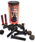 One And One Eighth Inch Phillips Skateboard Truck Mounting Hardware Kit in red with bolts and lock nuts