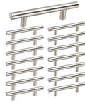 Brushed Nickel Cabinet Pulls 3 Inch Center To Center 5 Inch Overall Length Stainless Steel Cabinet Hardware 15 Pack For Kitchen And Bathroom Cabinets Durable Hollow Construction For Long Lasting Use, front view