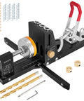 Pocket Hole Jig Kit Second Generation Upgrade for Woodworking Projects DIY Style Built Tough Steel Jig with accessories and drills