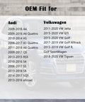 List of compatible Audi and Volkswagen models for Gas Cap Replacement For Volkswagen And Audi Plug And Play Fuel Cap.
