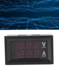 Dual LED Voltmeter Ammeter Panel Meter For Electronics Projects Up To 50A With Red And Blue Display No Brainer Readout