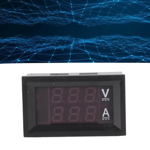 Dual LED Voltmeter Ammeter For Panel Mount Voltage And Current Meter Multimeter With Red And Blue Readouts 50A Capacity Easy Readouts