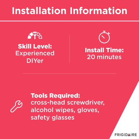 Installation info for Stackit4x Laundry Stacking Kit For Affinity Front Load Washers And Dryers with tools and time listed.