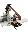 Heavy Duty 1500W Variable Speed Belt Sander And Knife Grinder Table featuring pure copper motor and 1800mm belt for precise shaping.
