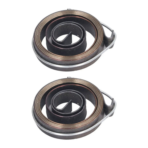 Two Rapid Return Drill Press Quill Spring Coils for Fast Sleeve Return, premium spring steel, 8mm shaft, 35mm length, durable design.