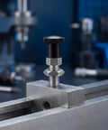 Top Shelf M6 Stainless Steel Spring Loaded Indexing Plunger With 4Mm Retractable Pin Non Locking Ergonomic Knurled Grip Heavy Duty Industrial Shop Tools Two Piece Set close-up on metal surface.