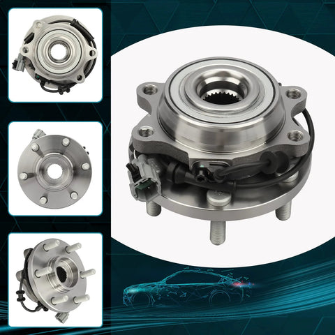 Beefy Front Wheel Bearing And Hub Assembly With Abs For Nissan Frontier Xterra Pathfinder And Suzuki Equator 4X4 6 Lug