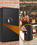 Fireproof 144 Key Safe Cabinet With Wall Mount Anti Theft Key Box With Combination Lock in a parking garage setting