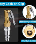 Beefy Brass Air Chuck Set Of 3 For Schrader Valves, Closed Flow Design With One Quarter Inch FNPT Threads, perfect for tire inflators
