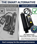Comparison of OEM part vs. Beefed-Up Outboard Power Trim And Tilt Motor Assembly Replacement For 75-115HP Boats Direct Bolt-On Hydraulic Trim Tilt System Replaces OEM 818903A1 830250A1 8M0090335 898447T01 Heavy Duty Marine Engine Parts