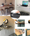 Beefy Triangle Folding Shelf Brackets Set For Wall Mounts, Adjustable Metal Shelf Supports for workspace and decor