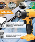 Cordless Rechargeable Hot Air Gun With Two Speed Temp Controls And Four Nozzle Set For Paint Stripping Shrink Wrap Fitting Thawing Fast Heating Handheld Electric Tool with flat and bend nozzles.
