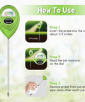 Soil Moisture Meter For Gardening And Indoor Outdoor Plants With Easy Read Dial Hygrometer Sensor Probe For Precise Watering No Guesswork Red Dry To Green Moisture Range And Quick Readouts Durable Garden Tool usage instructions.