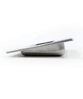 Side view of Concealed Recessed Flush Pulls 5 Inch By Three And One Quarter Inch Brushed Nickel Rectangular Hidden Handles for drawers and cabinets
