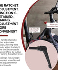 Heavy Duty Alloy L-Handle Replacement shown for exercise bike height adjustment on vertical post in home gym