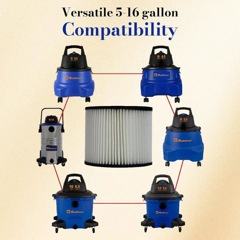 Cartridge Filter Replacement For Wet And Dry Vacuum Cleaners Fits 5 To 16 Gallon Models Easy To Install Top Notch Disposable Dust Filter