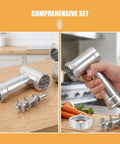 Electric Meat Grinder Replacement Parts Aluminum Alloy Grinder Tube For Home Kitchen Sturdy Meat Mincer Spare Tool Kit To Speed Up Grinding And Make Sausage Like A Pro. aluminum grinder tube with auger and ring