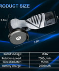 Pro Grade Mini Cordless Angle Grinder Kit With 13000 RPM 2x 16.8V 2000mAh Batteries 20 Cutting Discs Portable Tile Concrete Metal Wood Cutter