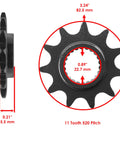 Drive Chain And Sprockets Kit For Trail Boss 325 2000 ATV With 6000 Lb Master Link Front Sprocket 11 Teeth rear view