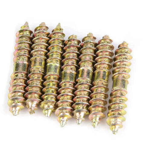Top Shelf Double Ended Steel Screws M5 M6 Zinc Plated shown in pack of 20, designed for woodworking projects.