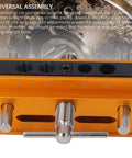Self Centering Doweling Jig Kit Metric Adjustable Width Drilling Guide With Six Bushings in gold finish