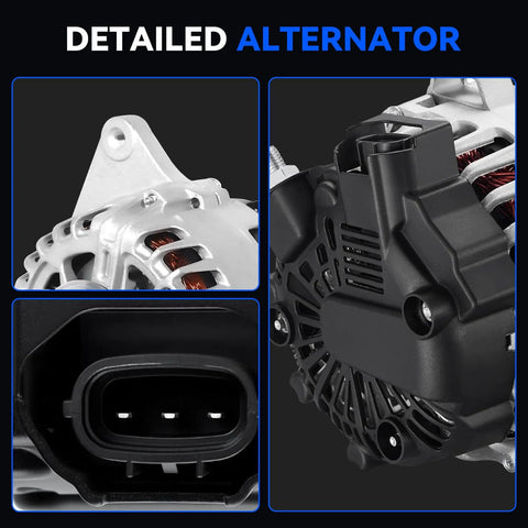 Close-up details of Beefy Alternator Replacement For 2011-2017 Elantra 1.8L 2.0L L4 Fit For 2012-2013 Soul