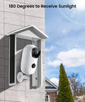 Solar Charger for Video Doorbells and Cameras Keeps Your Doorbell Charged with Solar Power Waterproof Universal Micro USB and Type C Compatibility Works with 2nd Gen Video Doorbell and All Battery Powered Cameras mounted on wall