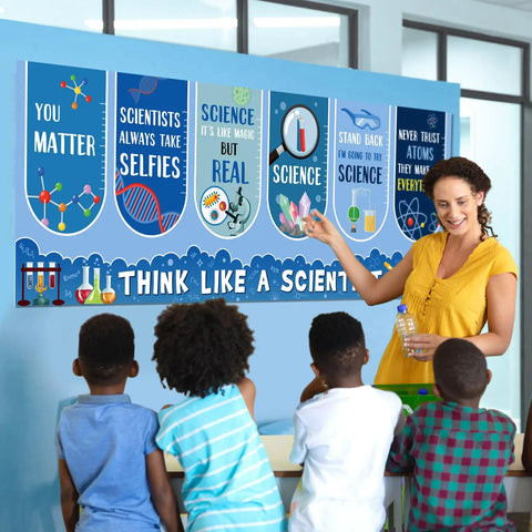Science Classroom Decor Duo With Scientist Posters Banner Set For Bulletin Boards And Wall Displays For Teachers Lab Cutouts