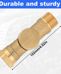 Effortless Flow Brass Hose Connector With 180 Degree And 360 Degree Swivel No Tangling Three Quarters Inch Water Hose Adapter LeakProof Spigot Fitting With Washers For Garden RV And Outdoor Irrigation, 102mm brass fitting