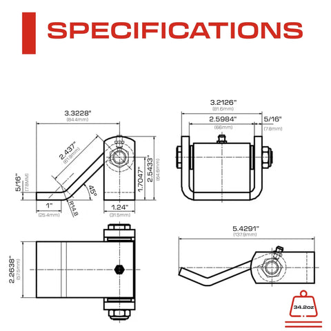 Specifications for 4 Pack Weld On Dump Trailer Hinges Kit Heavy Duty Leaf Style Tailgate Hinge For Truck Door Gate Body With Grease Zerk