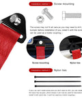 Installation details for Universal Heavy Duty Tow Strap For Car Truck And Suv Off Road Recovery Badass 4400 Pound nylon traction rope.