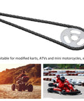Beefed Up High Power Steel T8F Chain And Sprocket Kit for Mini Bikes and Modified Karts with 44T rear sprocket and chain
