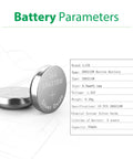 10 Pack SR621SW 364 Watch Battery Silver Oxide Button Cell 1.55V shown with parameters for size and voltage.