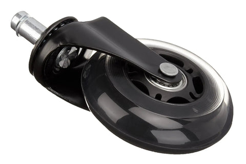 3 Inch Swivel Caster Wheels Black 5 Pack For Chairs Low Profile Smooth Glide With Nylon Rubber And Soft Polyurethane Wheels Safe
