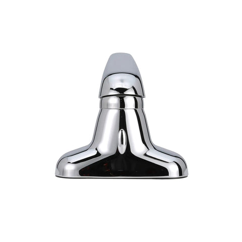 Front view of Single-Control Deck Mount Lavatory Faucet in Chrome with 5-inch spout and eight flow options from 0.35 gpm to 2.2 gpm
