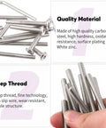25 Pcs M6 Binding Screws and Barrel Nuts Assortment Hex Drive Socket Cap Bolts Nickel Plated Silver Includes Allen Wrench showing quality materials and deep threads.