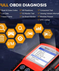 AutoLink AL619 Scanner screen showing OBDII diagnosis features like DTC Lookup and live data