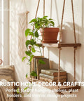 Heavy Duty 1 Inch Hemp Rope, 50 Feet, 4 Strand Twisted Twine, 900 Lb Break Strength, Natural Brown in DIY hanging shelf.