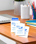 Alcohol Free Electronic Cleaning Wipes, 100 Individually Wrapped, fast drying and safe for gaming gear, displayed on a desk.