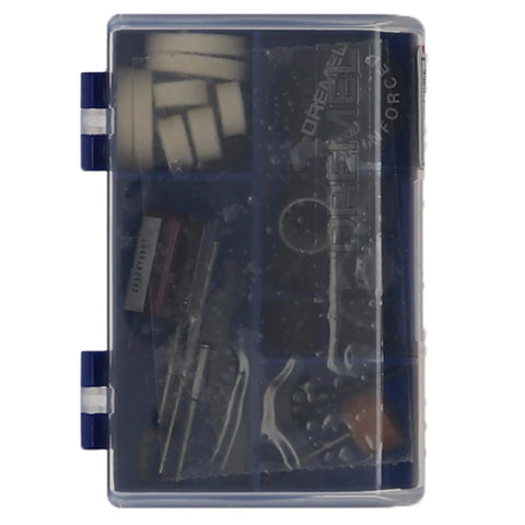 Accessory case for 12V Max Cordless Rotary Tool Kit With 1.5Ah Battery Pack Renewed, displaying organized tool attachments.