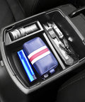 Seltos Center Console Organizer Tray Fits Kia Seltos 2020 To 2026 ABS Plastic Armrest Box Insert showing extra storage compartments
