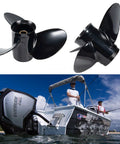 Aluminum Boat Propeller 12 1/4 Inch Diameter 15 Inch Pitch Right Hand Rotation 13 Spline Fits BRP Johnson Evinrude OMC